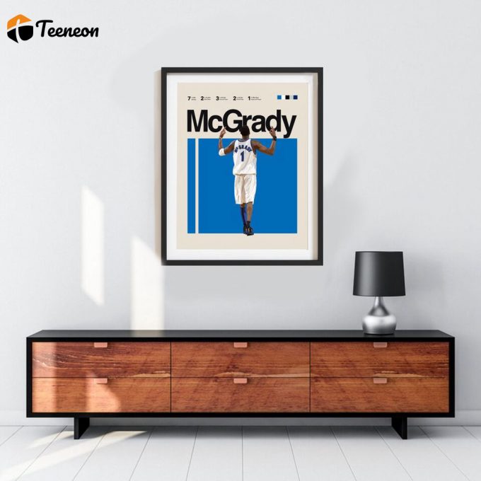 Tracy Mcgrady Poster For Home Decor Gift, Orlando Magic Premium Matte Vertical Poster For Home Decor Gifts 1