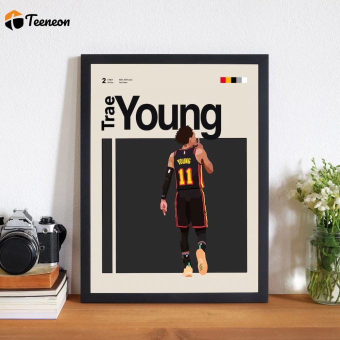Trae Young Inspired Poster For Home Decor Gift, Atlanta Hawks Premium Matte Vertical Poster For Home Decor Gifts 1