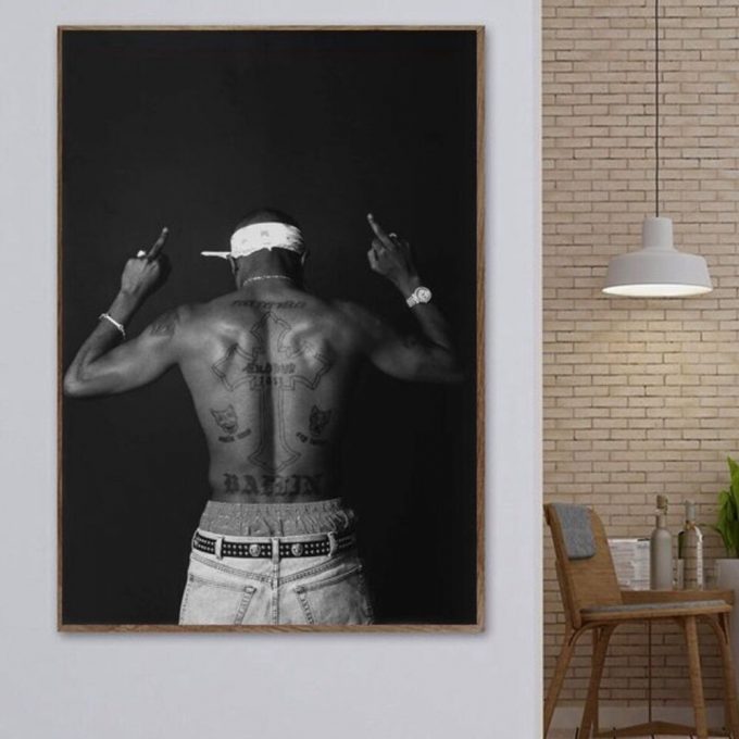 Tupac Back Music Canvas Poster For Home Decor Gift 2