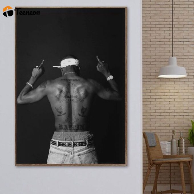 Tupac Back Music Canvas Poster For Home Decor Gift 1