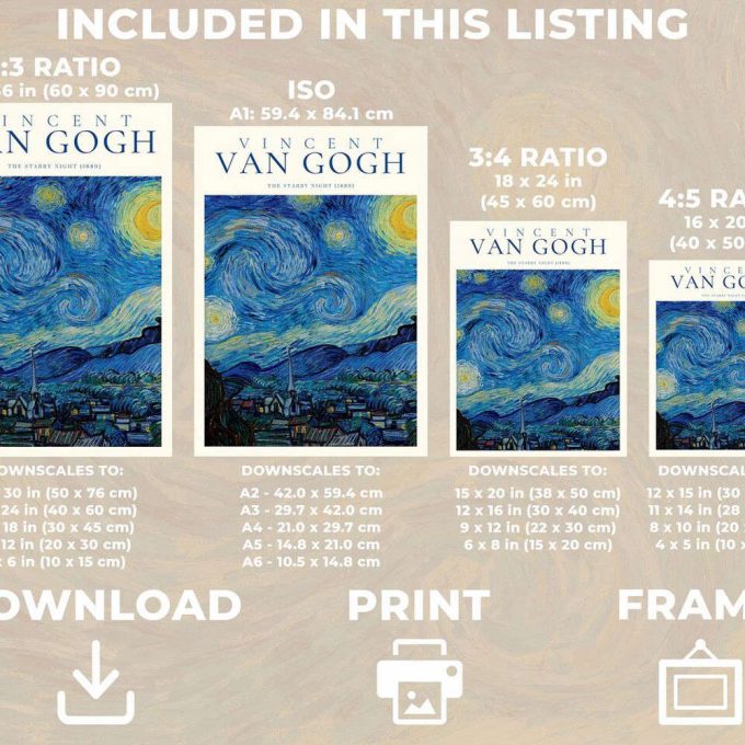 Van Gogh Print | Van Gogh Poster For Home Decor Gift 2