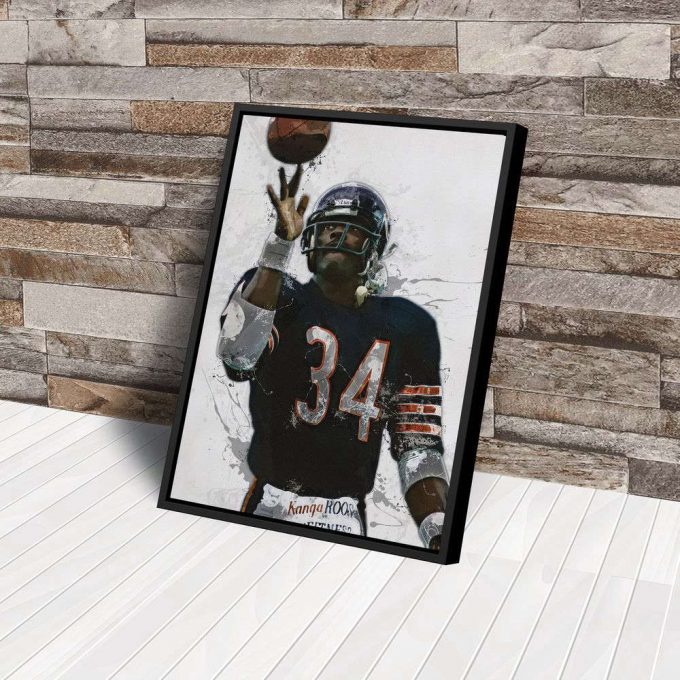 Chicago Bears Walter Payton Poster: Handmade Home Decor Gift 2