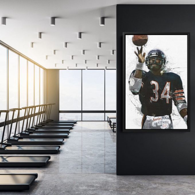 Chicago Bears Walter Payton Poster: Handmade Home Decor Gift 5