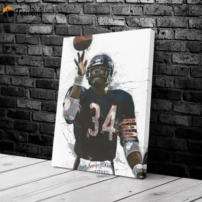 Chicago Bears Walter Payton Poster: Handmade Home Decor Gift 1