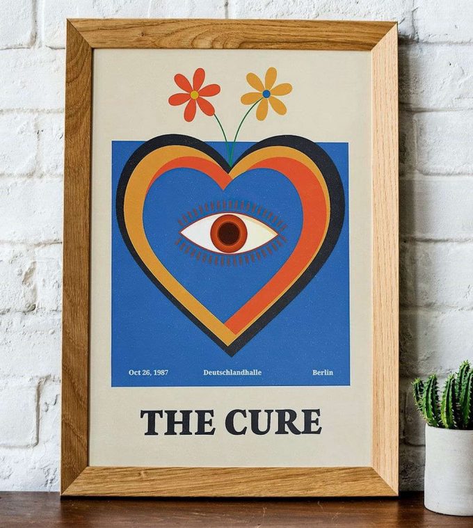 1987 The Cure Poster For Home Decor Gift, The Cure Heart Poster For Home Decor Gift 2