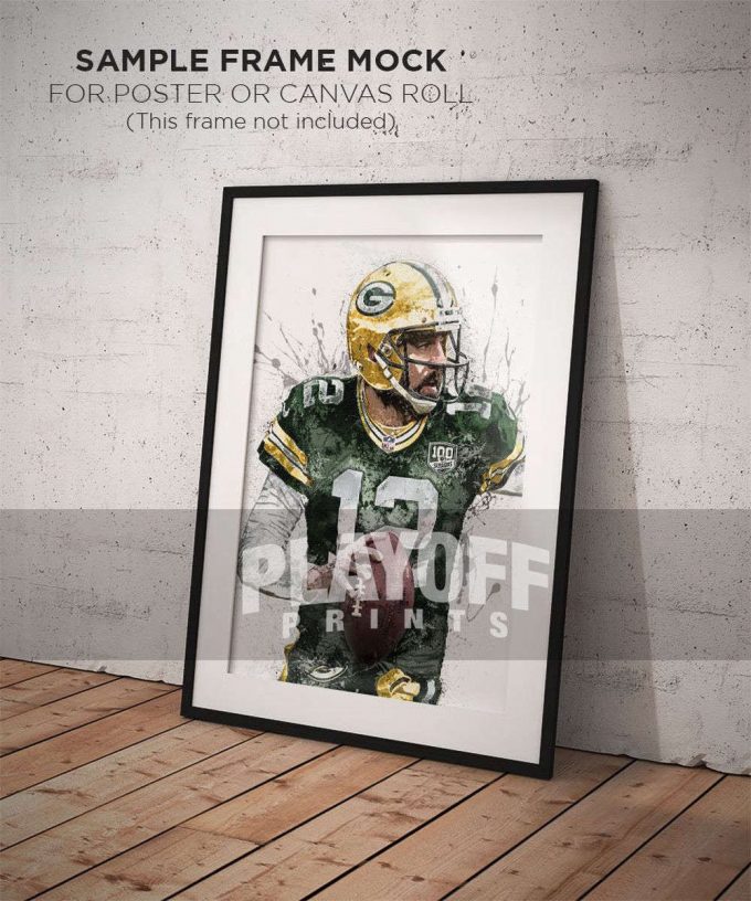 Aaron Rodgers Poster For Home Decor Gift, Green Bay Packers 4