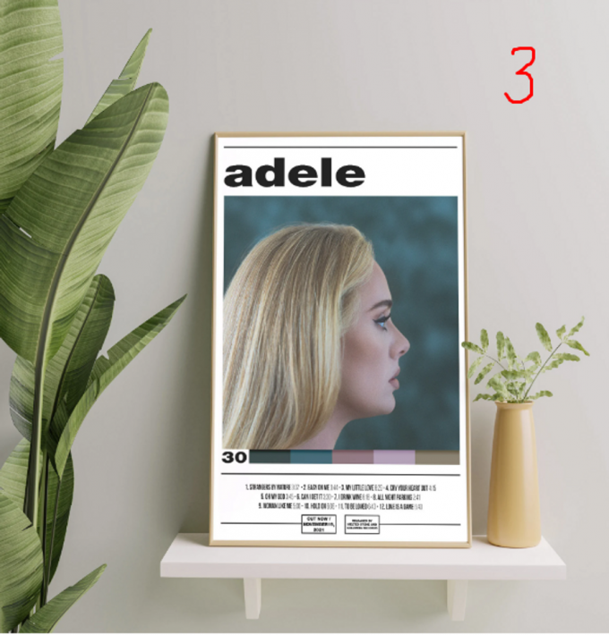 Adele &Quot;30 &Quot; Album Poster For Home Decor Gift | Multiple Color Options 3