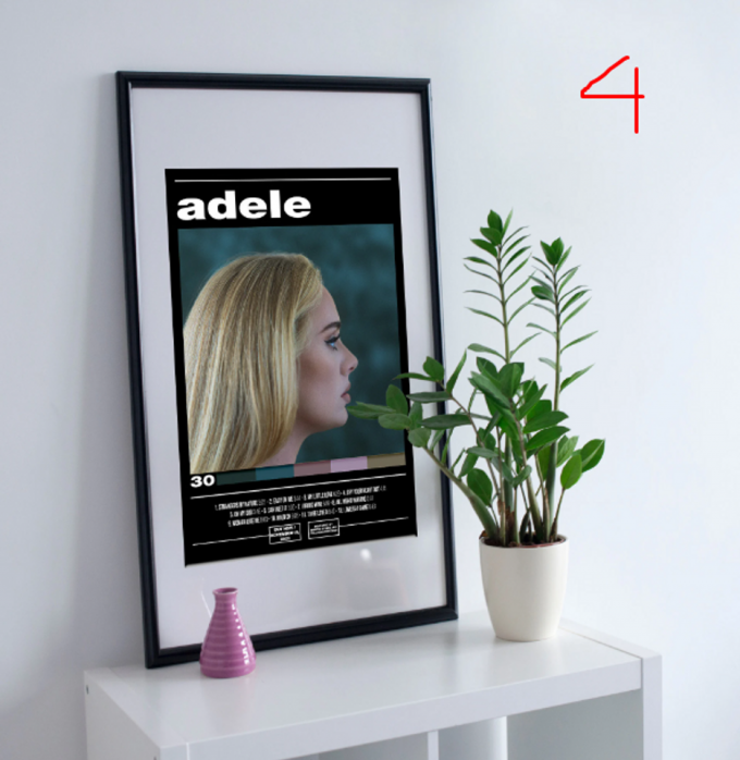 Adele &Quot;30 &Quot; Album Poster For Home Decor Gift | Multiple Color Options 4