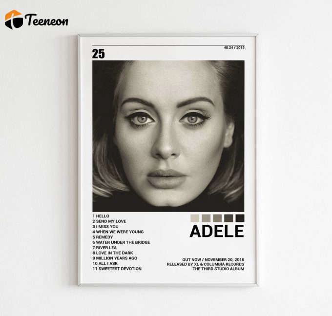 Adele Poster For Home Decor Gifts , 25 Poster For Home Decor Gift , Adele 25 , Album Cover Poster For Home Decor Gift 1