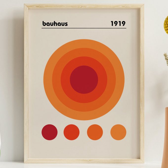 Bauhaus Exhibition Poster For Home Decor Gift, Mid Century Modern, Bauhaus Poster For Home Decor Gift 2