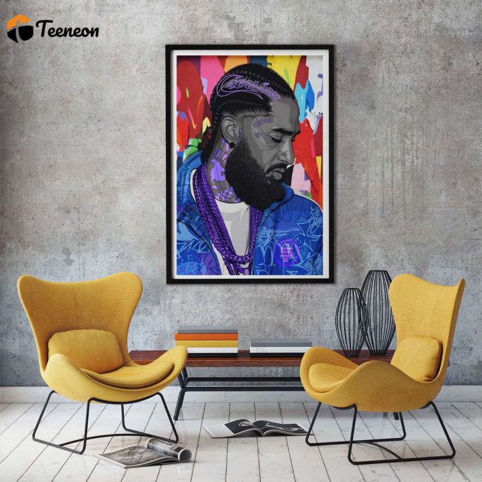 Colorful Nipsey Hussle Poster For Home Decor Gift Print 1