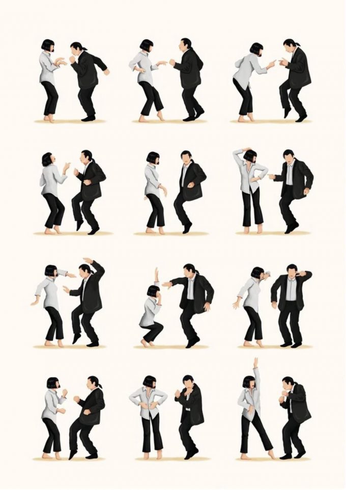 Cool Pulp Fiction Dance Print, The Dance Poster For Home Decor Gift 4