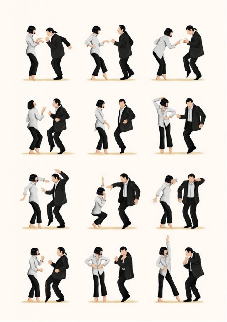 Cool Pulp Fiction Dance Print, The Dance Poster For Home Decor Gift 13