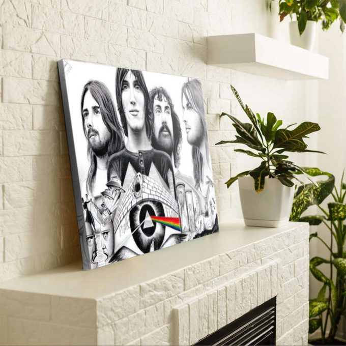 Cs Pink Floyd Drawing Poster For Home Decor Gift Canvas 2