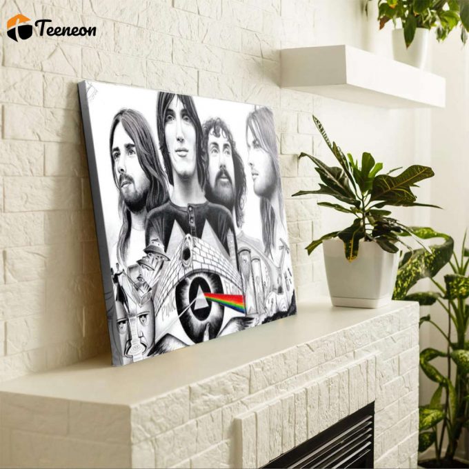 Cs Pink Floyd Drawing Poster For Home Decor Gift Canvas 1