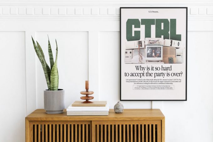 Ctrl Sza Poster For Home Decor Gift Wall Art, Album Cover Print, Sza Wall Art, Sza Album Poster For Home Decor Gift 2