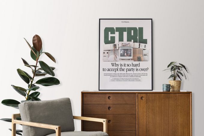 Ctrl Sza Poster For Home Decor Gift Wall Art, Album Cover Print, Sza Wall Art, Sza Album Poster For Home Decor Gift 3