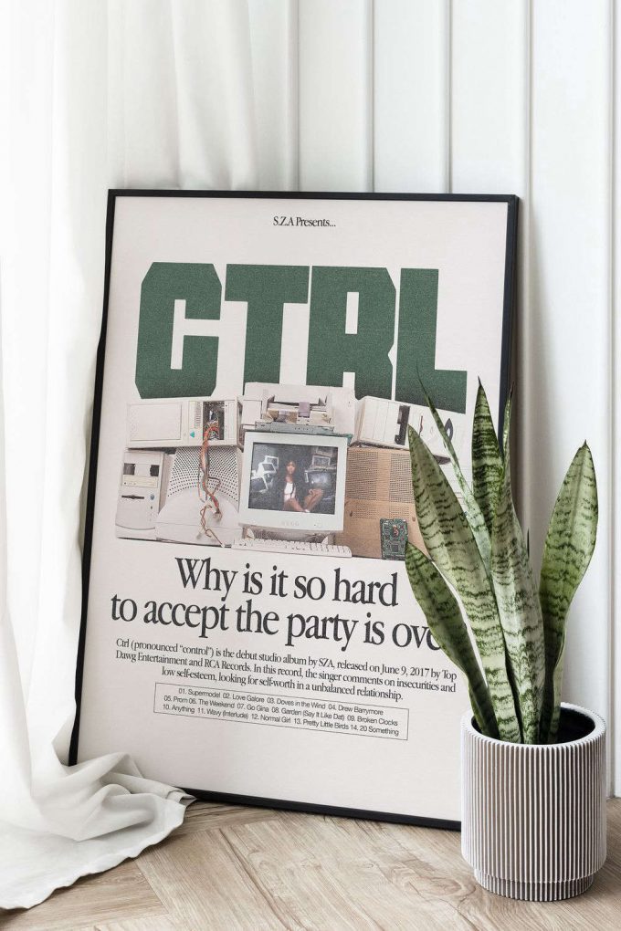 Ctrl Sza Poster For Home Decor Gift Wall Art, Album Cover Print, Sza Wall Art, Sza Album Poster For Home Decor Gift 5