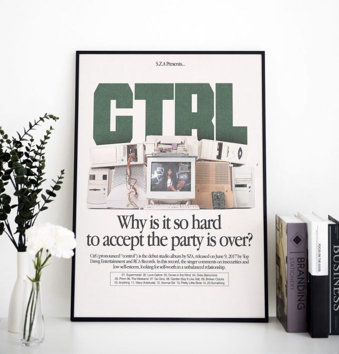 Ctrl Sza Poster For Home Decor Gift Wall Art, Album Cover Print, Sza Wall Art, Sza Album Poster For Home Decor Gift 7