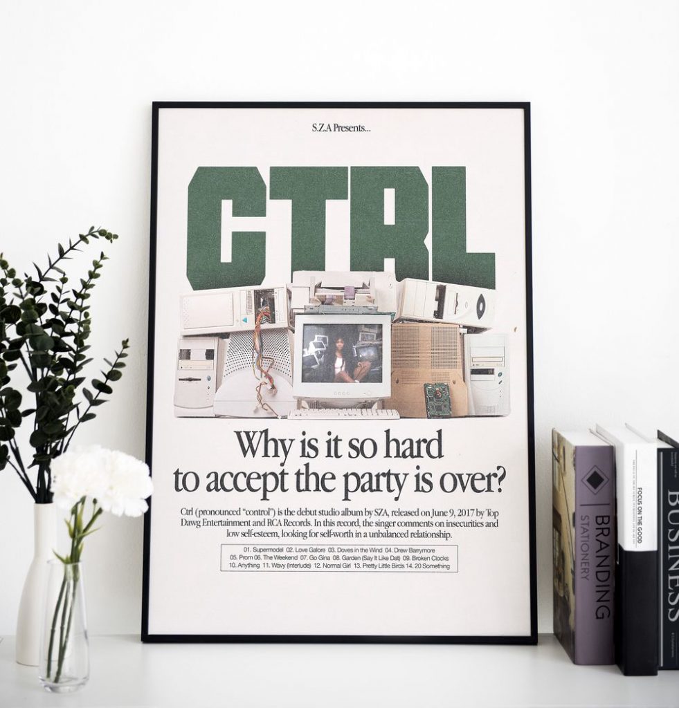 Ctrl Sza Poster For Home Decor Gift Wall Art, Album Cover Print, Sza Wall Art, Sza Album Poster For Home Decor Gift 20