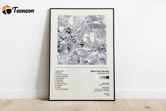 Drake Poster For Home Decor Gift / What A Time To Be Alive Album Poster For Home Decor Gift / Album Cover Poster For Home Decor Gift 1