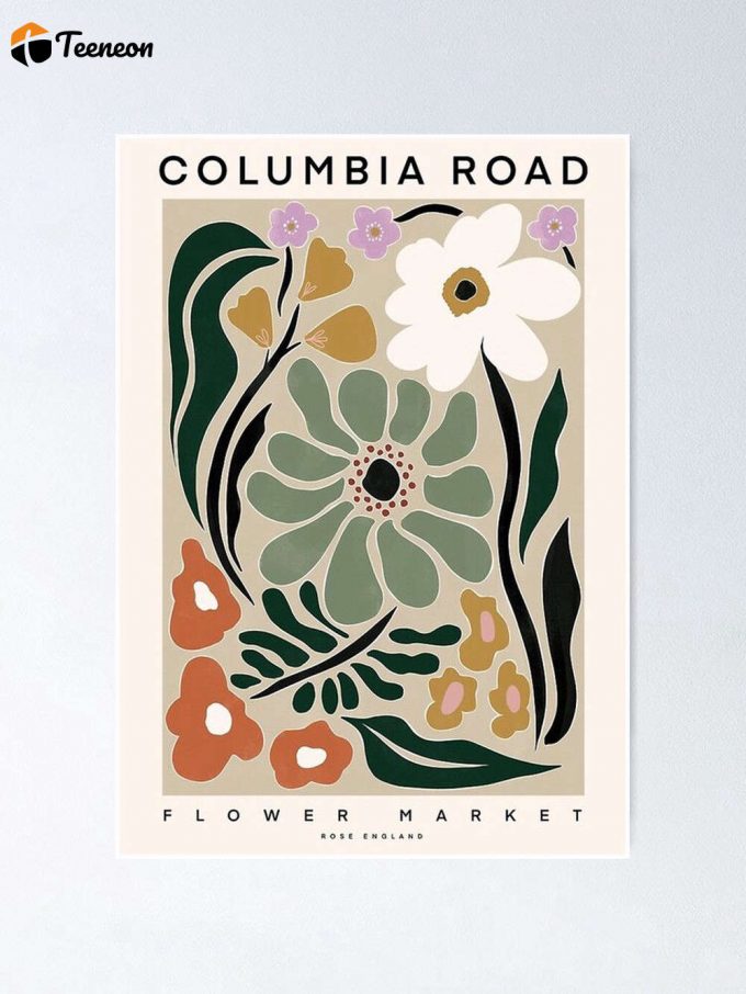 Flower Market Beautiful Columbia Road Poster For Home Decor Gift Poster For Home Decor Gift 1