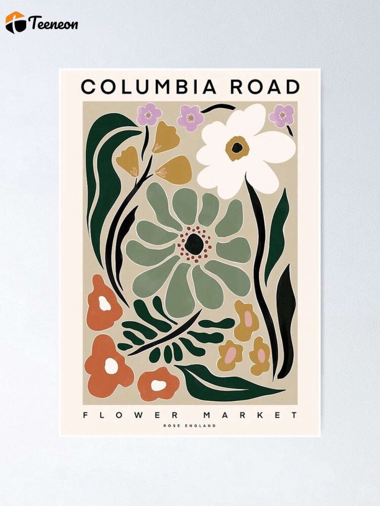 Flower Market Beautiful Columbia Road Poster For Home Decor Gift Poster For Home Decor Gift 2