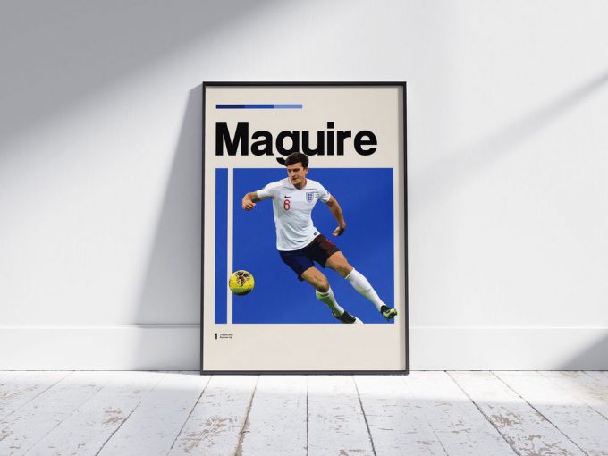 Harry Maguire Poster For Home Decor Gifts, England Football Art Print, World Cup 2022, Office Wall Art, Bedroom Art 3