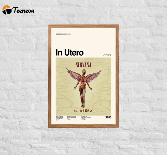 In Utero Poster For Home Decor Gift - Vintage Nirvana Poster For Home Decor Gift, Music Album Poster For Home Decor Gift 1