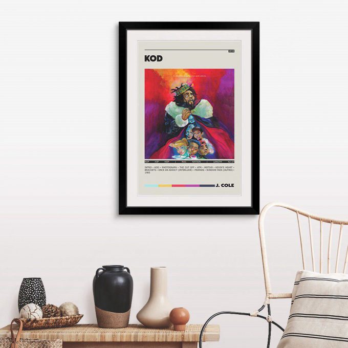 J. Cole Kod Print | J. Cole Retro Album Poster For Home Decor Gift Print 2