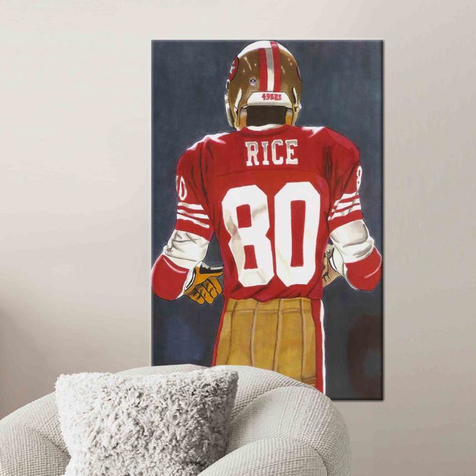 Jerry Rice Poster For Home Decor Gift, Man Cave Wall Decor, S.an F.rancisco 49Ers Poster For Home Decor Gift 2