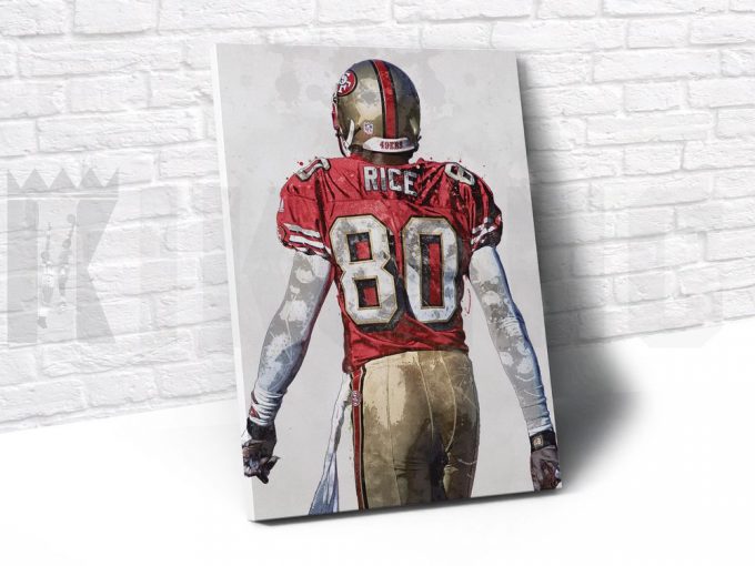 Jerry Rice S.an F.rancisco 49Ers Poster For Home Decor Gift, Football Art 2