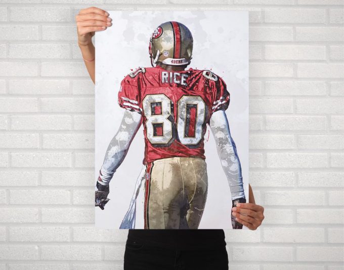 Jerry Rice S.an F.rancisco 49Ers Poster For Home Decor Gift, Football Art 3