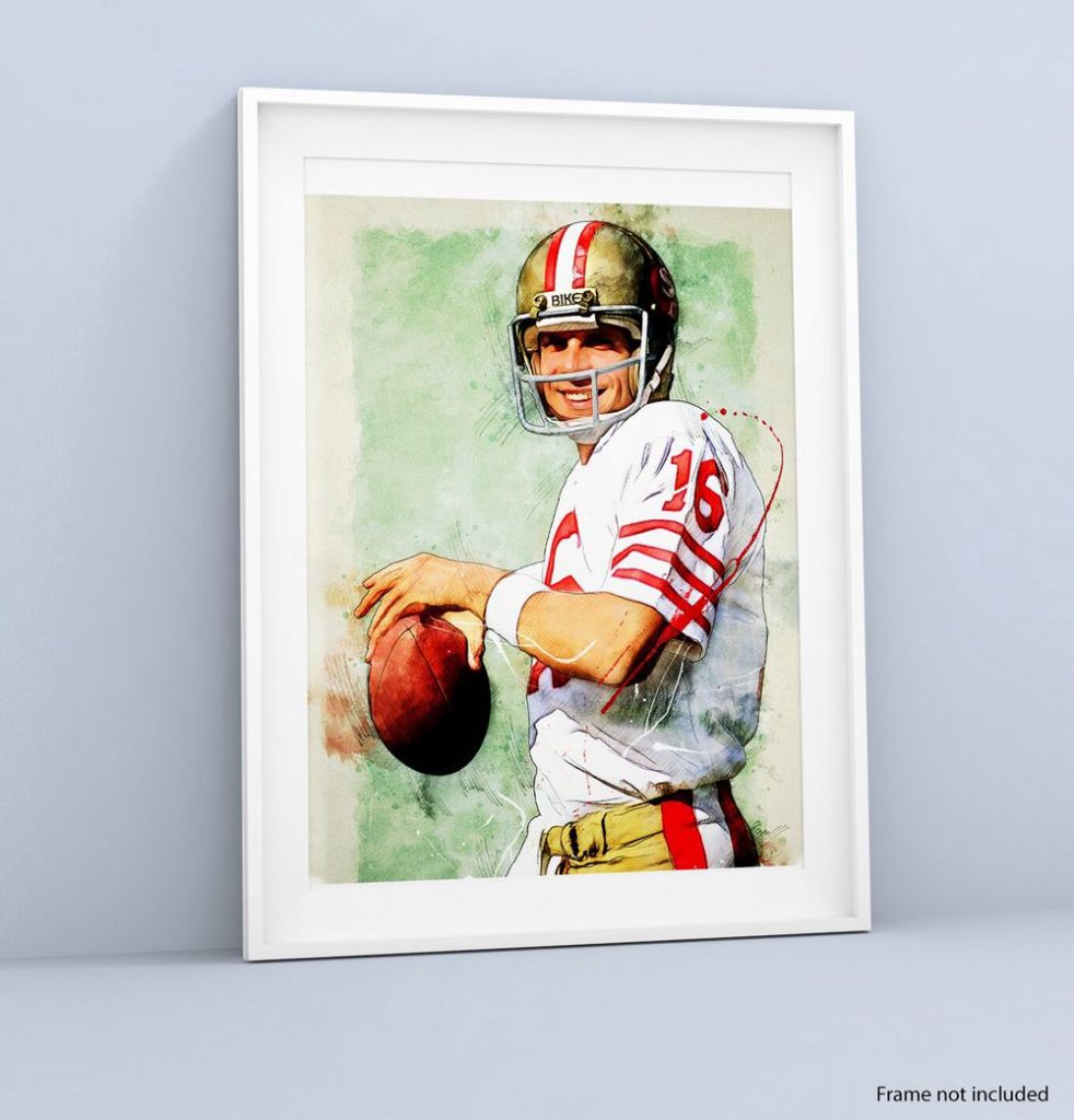 Joe Montana Poster For Home Decor Gift S.an F.rancisco 49Ers Poster For Home Decor Gift 12