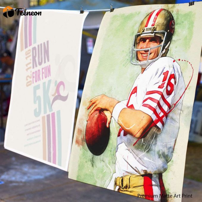 Joe Montana Poster For Home Decor Gift S.an F.rancisco 49Ers Poster For Home Decor Gift 1