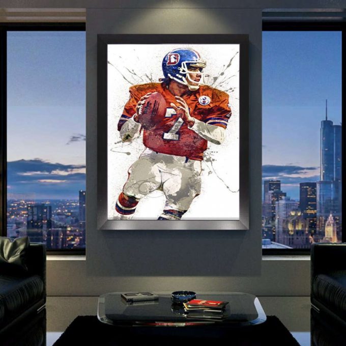 John Elway Poster For Home Decor Gift, Denver Broncos 2