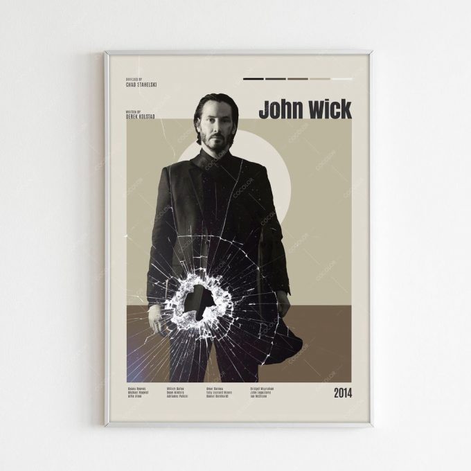 John Wick, Keanu Reeves, Vintage Movie Poster For Home Decor Gift 2