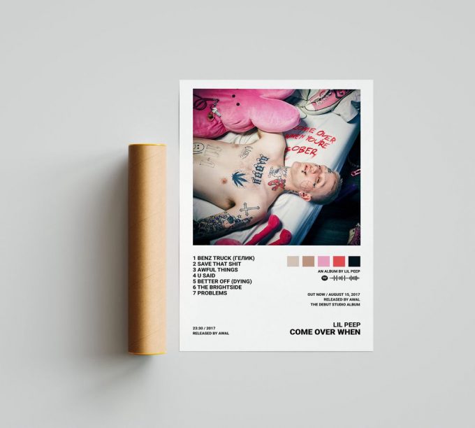 Lil Peep Poster For Home Decor Gifts / Come Over When You'Re Sober Poster For Home Decor Gift 3