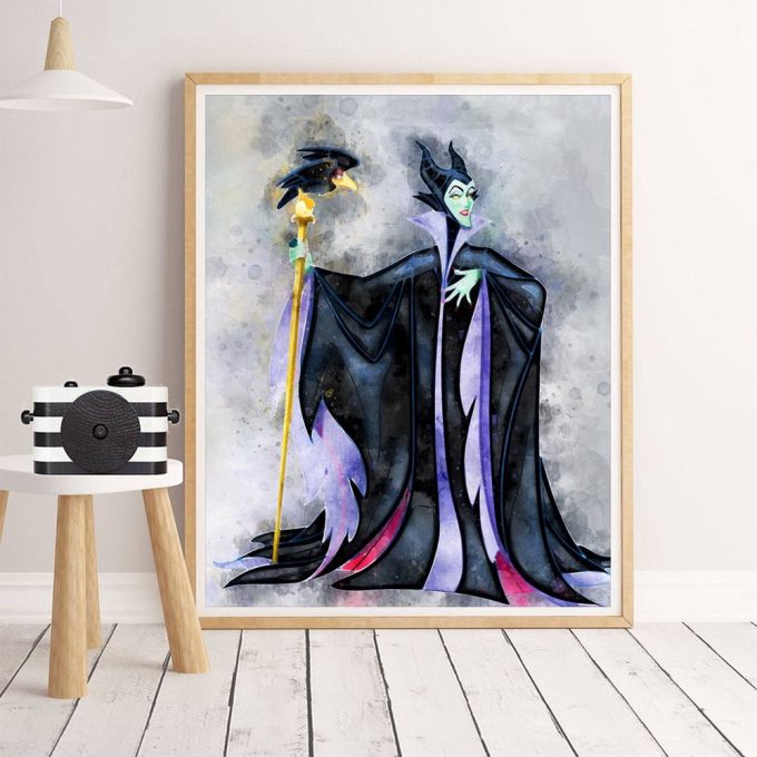 Maleficent Print Disney Villains Print Sleeping Beauty Poster For Home Decor Gift 2