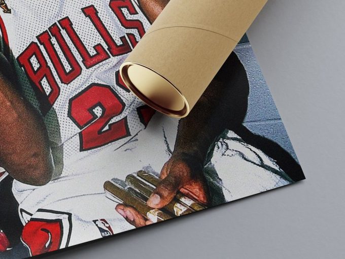 Michael Jordan Poster For Home Decor Gift, Three Peat Champions With Cigar Poster For Home Decor Gift 3