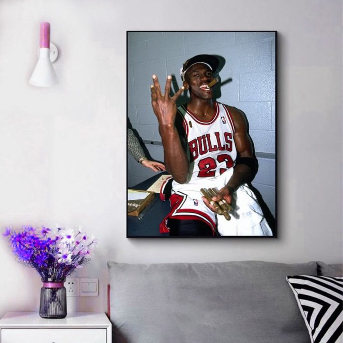 Michael Jordan With Cigar Poster For Home Decor Gift 2