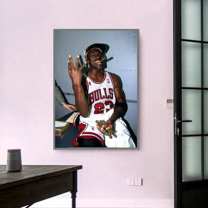 Michael Jordan With Cigar Poster For Home Decor Gift 3