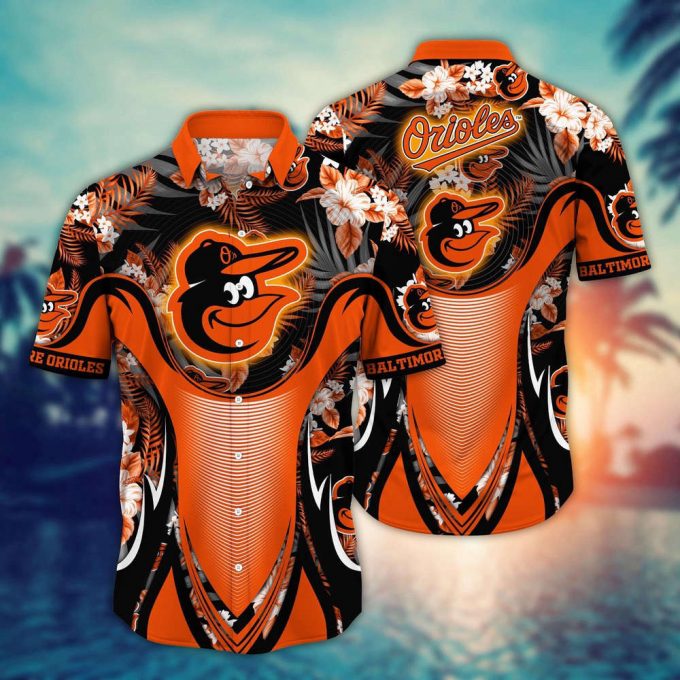 Mlb Baltimore Orioles Hawaiian Shirt Flower Grandstand Glamour For Fans 2