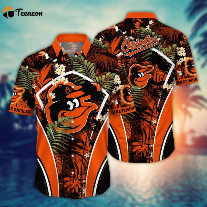 Mlb Baltimore Orioles Hawaiian Shirt Flower Strike A Style Pose For Fans 1