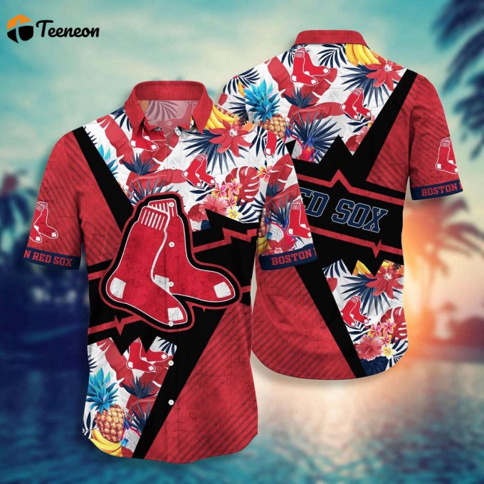 Mlb Boston Red Sox Hawaiian Shirt Flower Swing Into Sunset For Fans 1