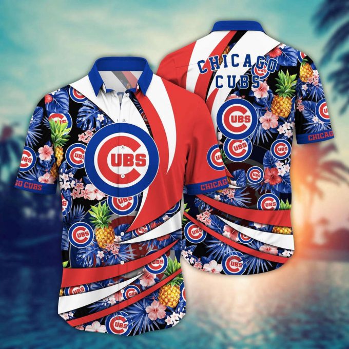 Mlb Chicago Cubs Hawaiian Shirt Flower Bloom In Glory For Fans 2