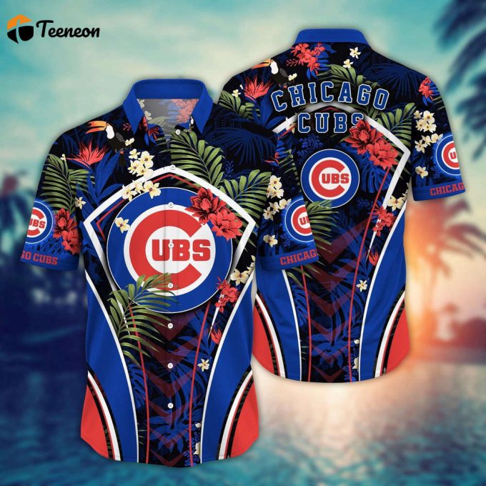 Mlb Chicago Cubs Hawaiian Shirt Flower Strike A Style Pose For Fans 1