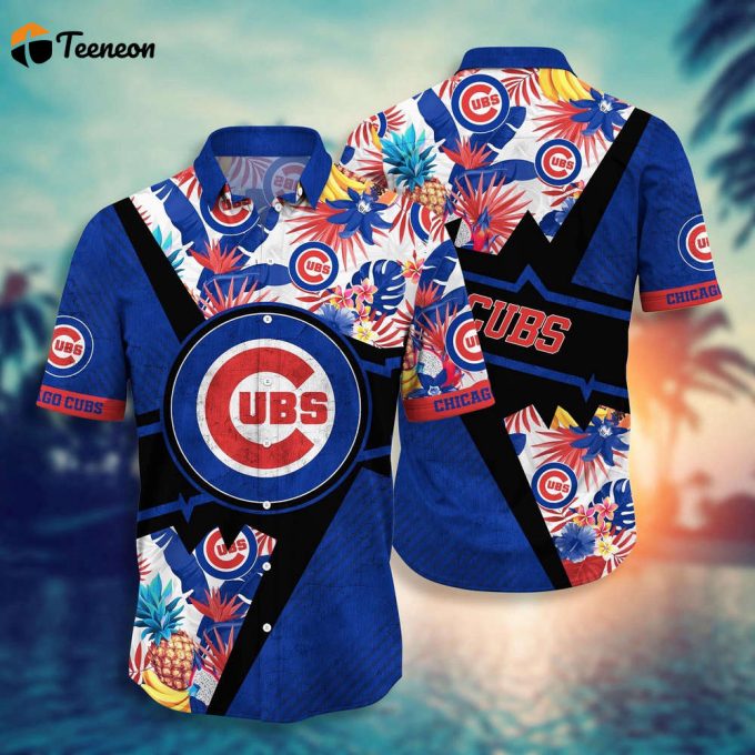 Mlb Chicago Cubs Hawaiian Shirt Flower Swing Into Sunset For Fans 1