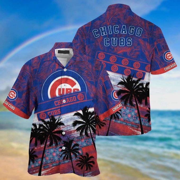 Mlb Chicago Cubs Hawaiian Shirt Palm Tree Pattern For Fans Sports 2