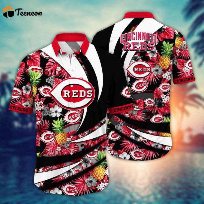 Mlb Cincinnati Reds Hawaiian Shirt Flower Bloom In Glory For Fans 1